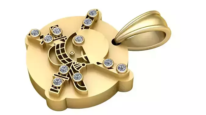 skull pendant 3d printable model