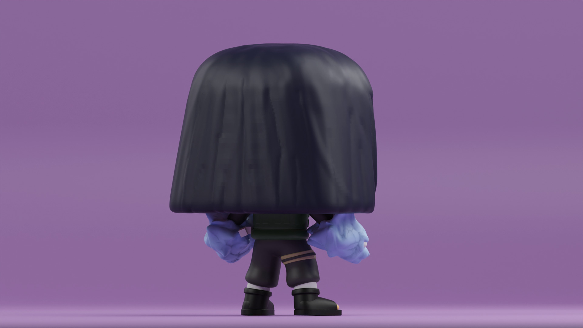 Hinata funko pop from naruto shippuden 3D print model_9