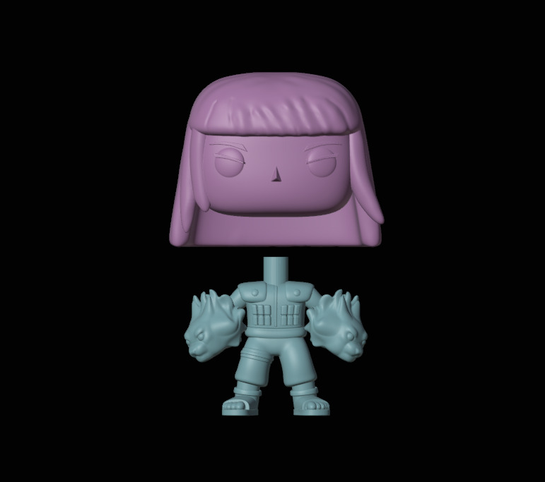 Hinata funko pop from naruto shippuden 3D print model_1