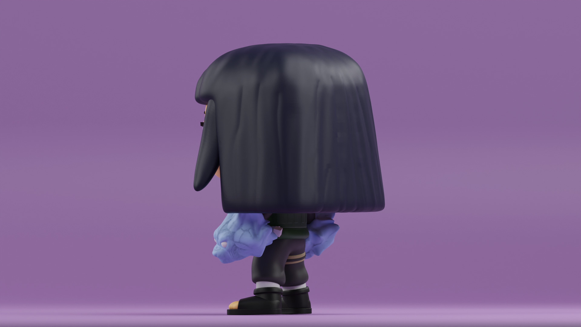 Hinata funko pop from naruto shippuden 3D print model_11