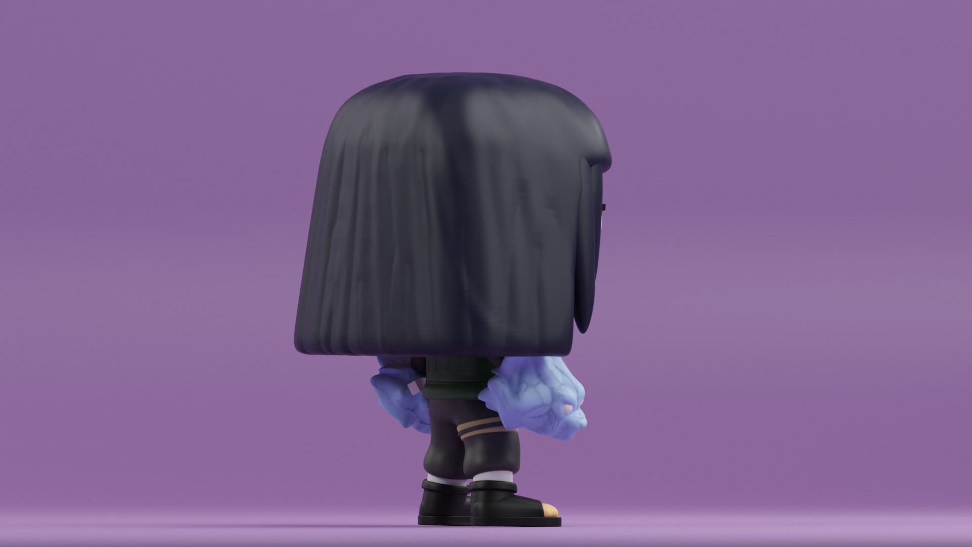 Hinata funko pop from naruto shippuden 3D print model_8