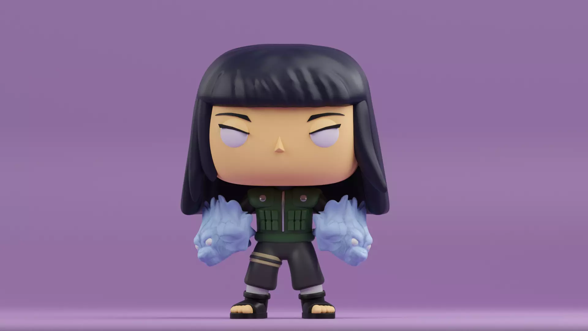 Hinata funko pop from naruto shippuden 3D print model_0