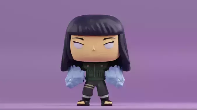Hinata funko pop from naruto shippuden 3D print model