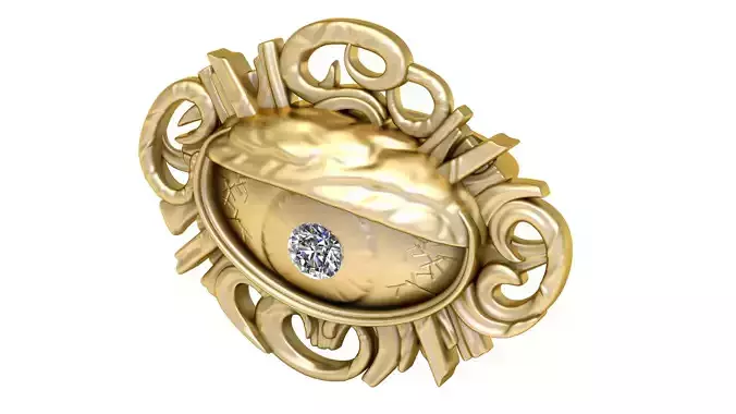 Eyes Gold pendant 3d printable model