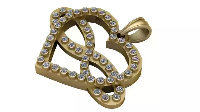 heart pendant 3d printable model