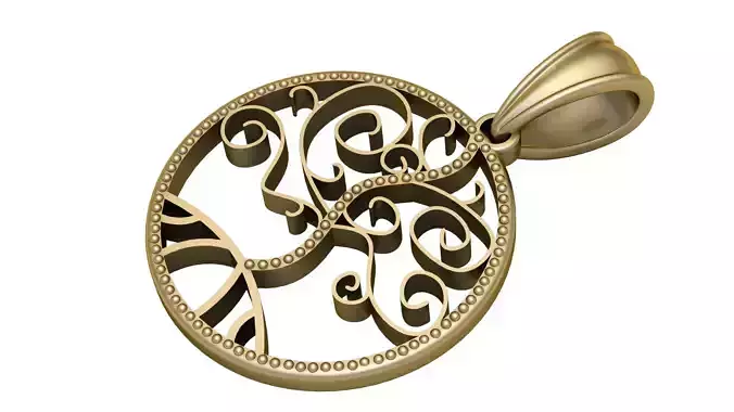 New Fashion Gold Color pendant 3d printable model