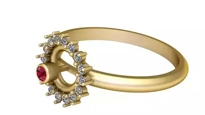 stylish ring pendant 3d printable model