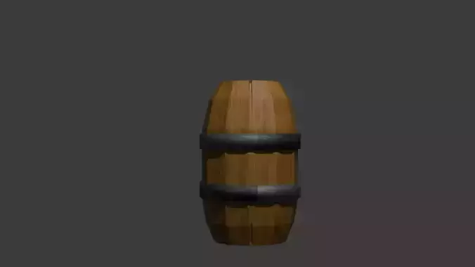 barrel low poly  