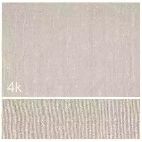 Carpet set 69 - Beige Plain Wool Rug - 4K