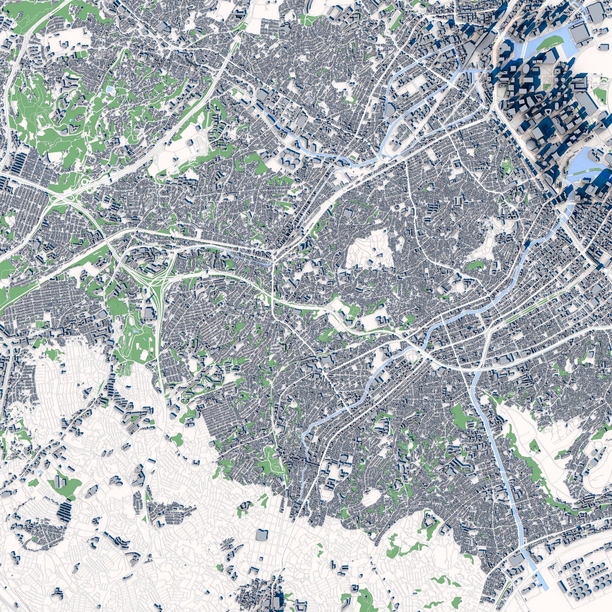 Yokohama City Japan 3D model_3