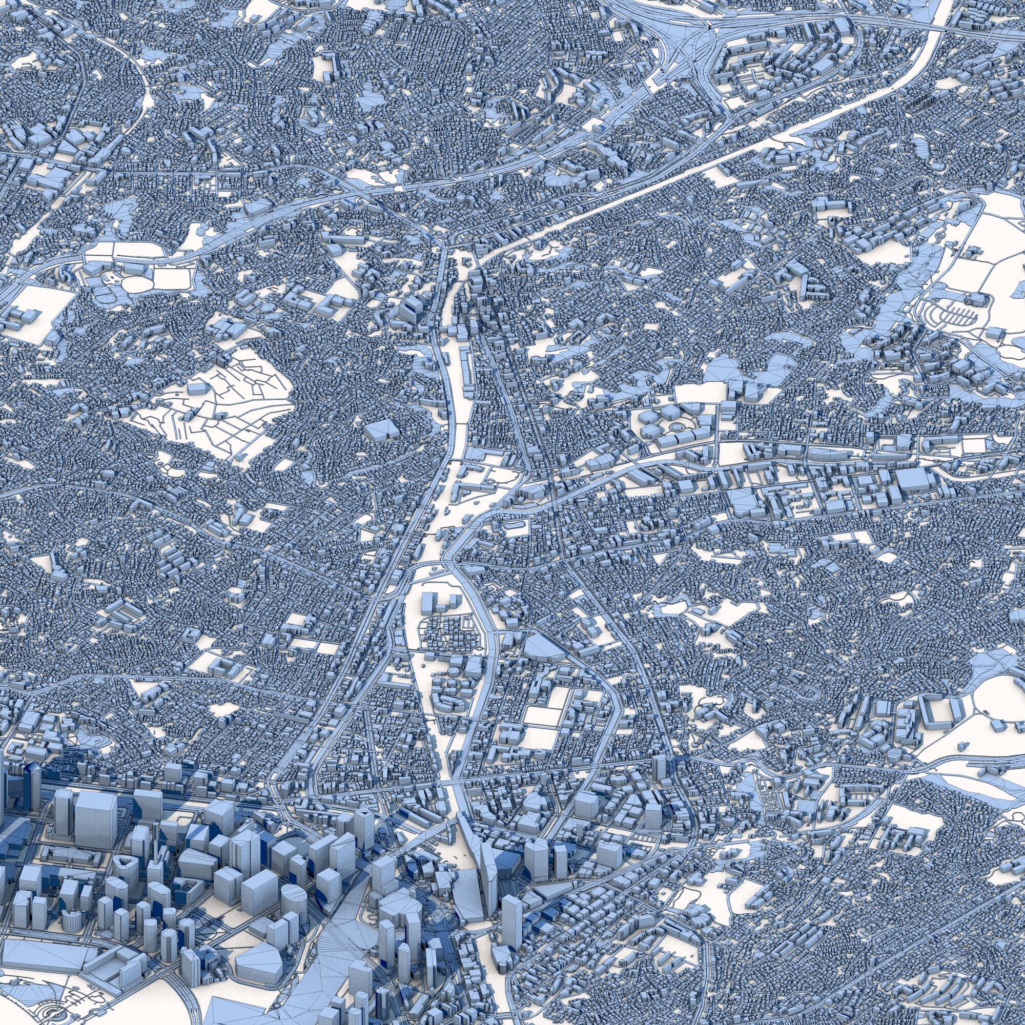 Yokohama City Japan 3D model_9