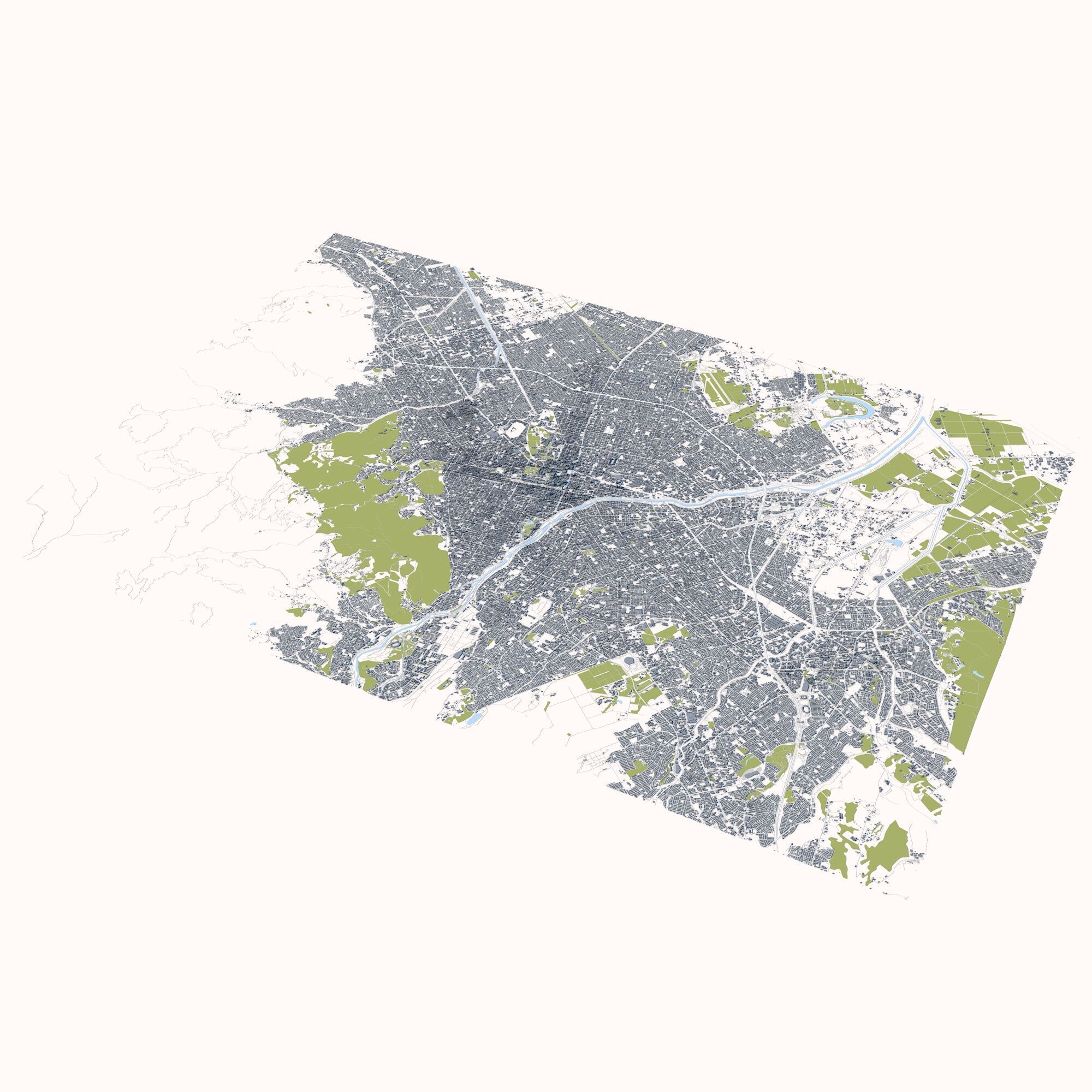 Sapporo City in Hokkaido Japan 3D model_1