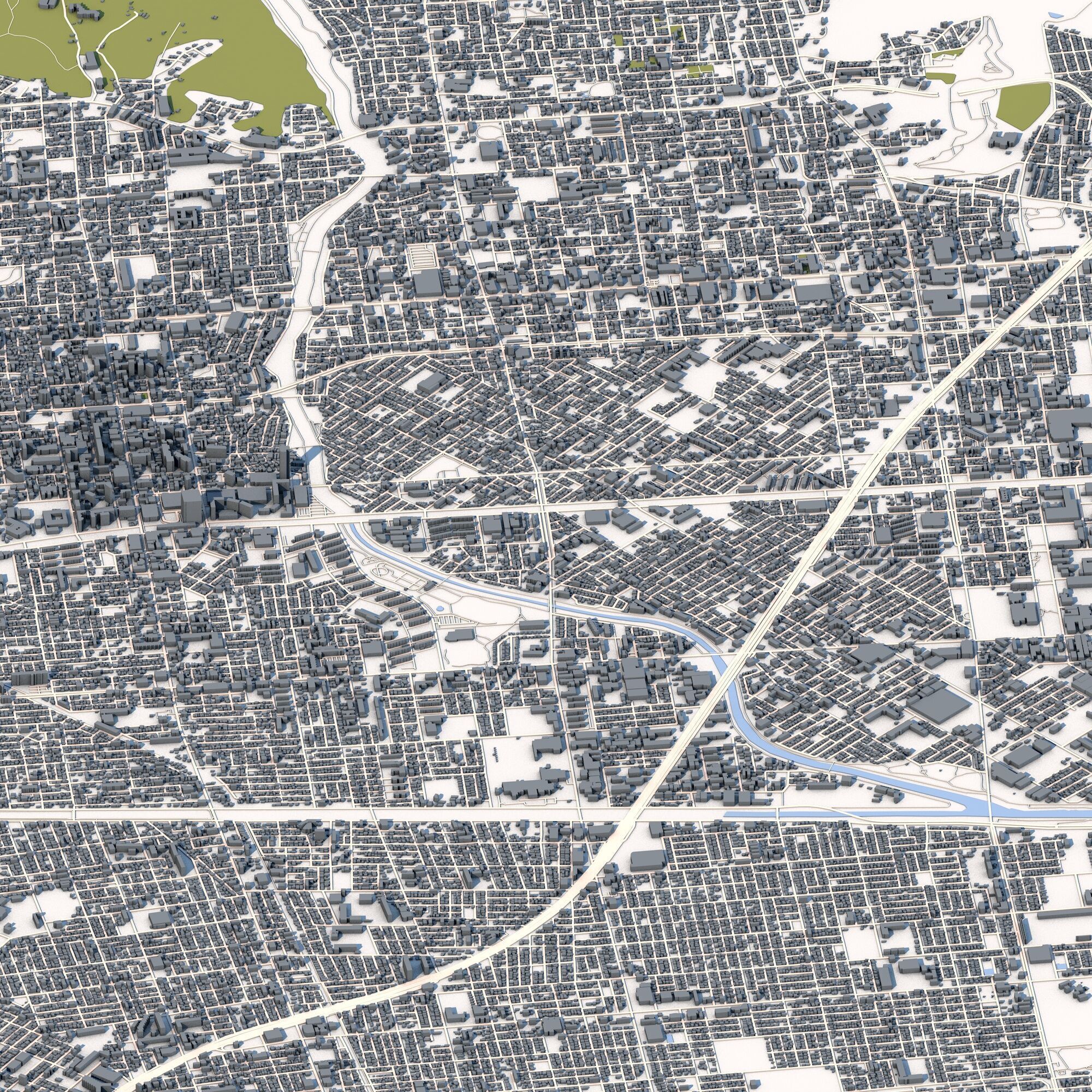 Sapporo City in Hokkaido Japan 3D model_6