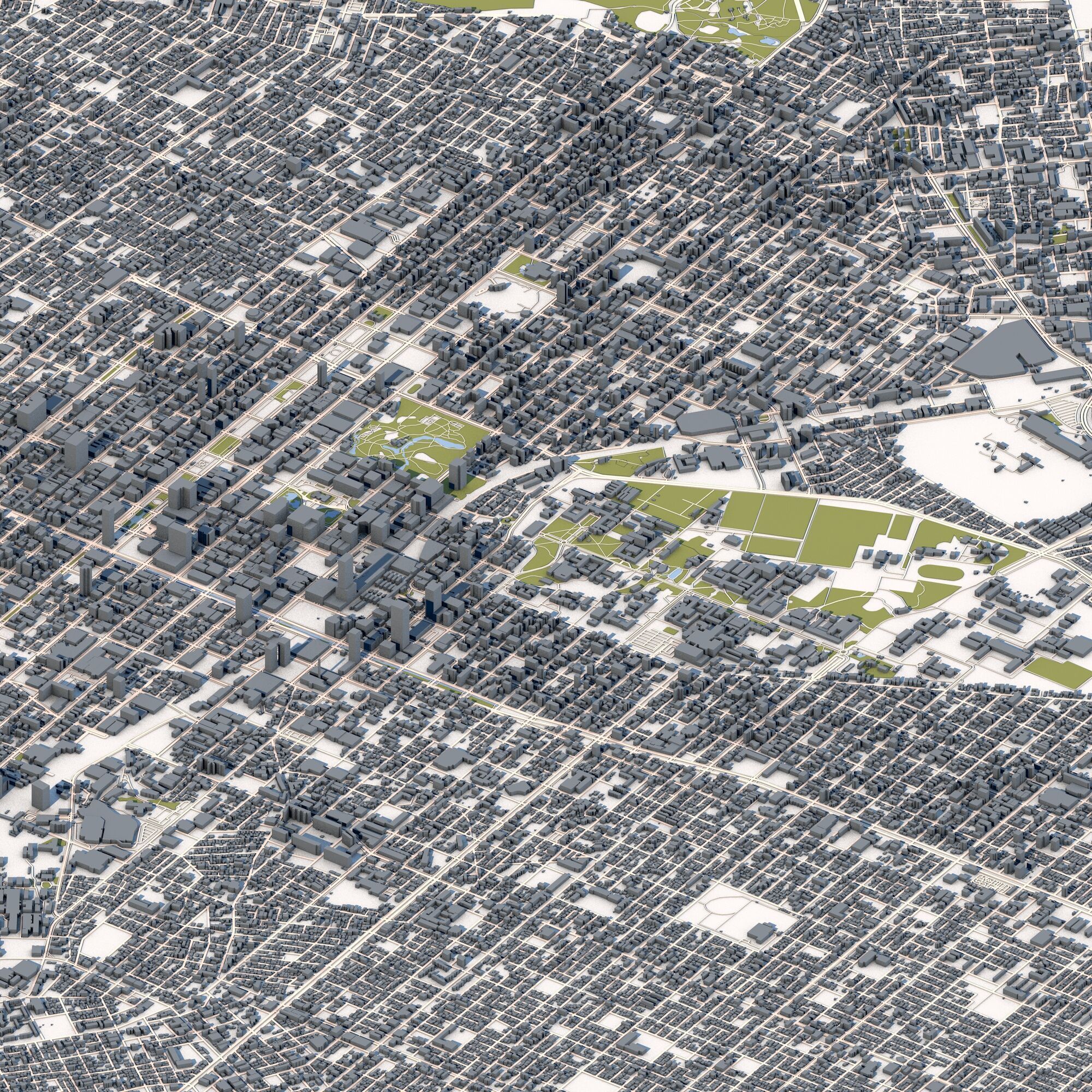 Sapporo City in Hokkaido Japan 3D model_7