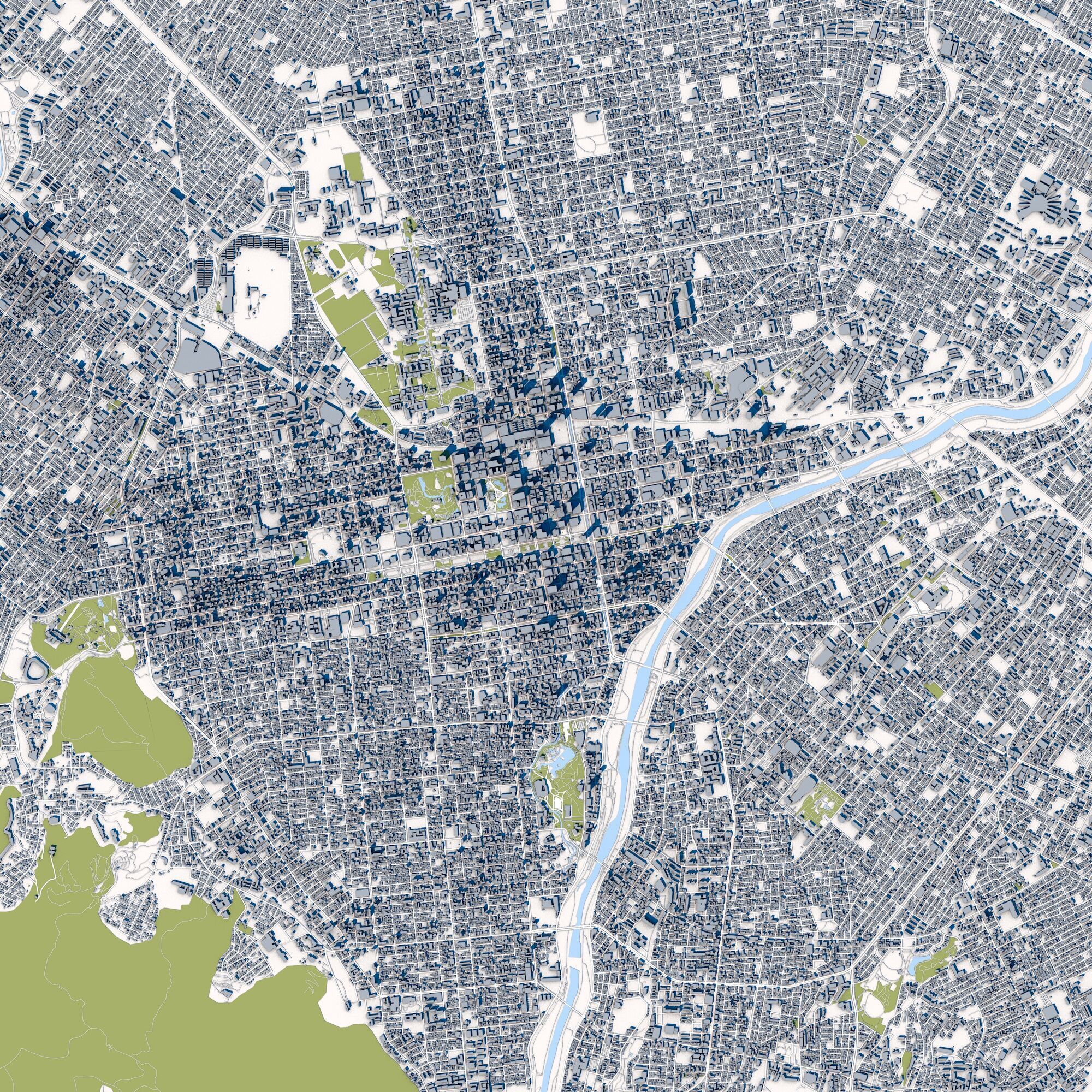 Sapporo City in Hokkaido Japan 3D model_3