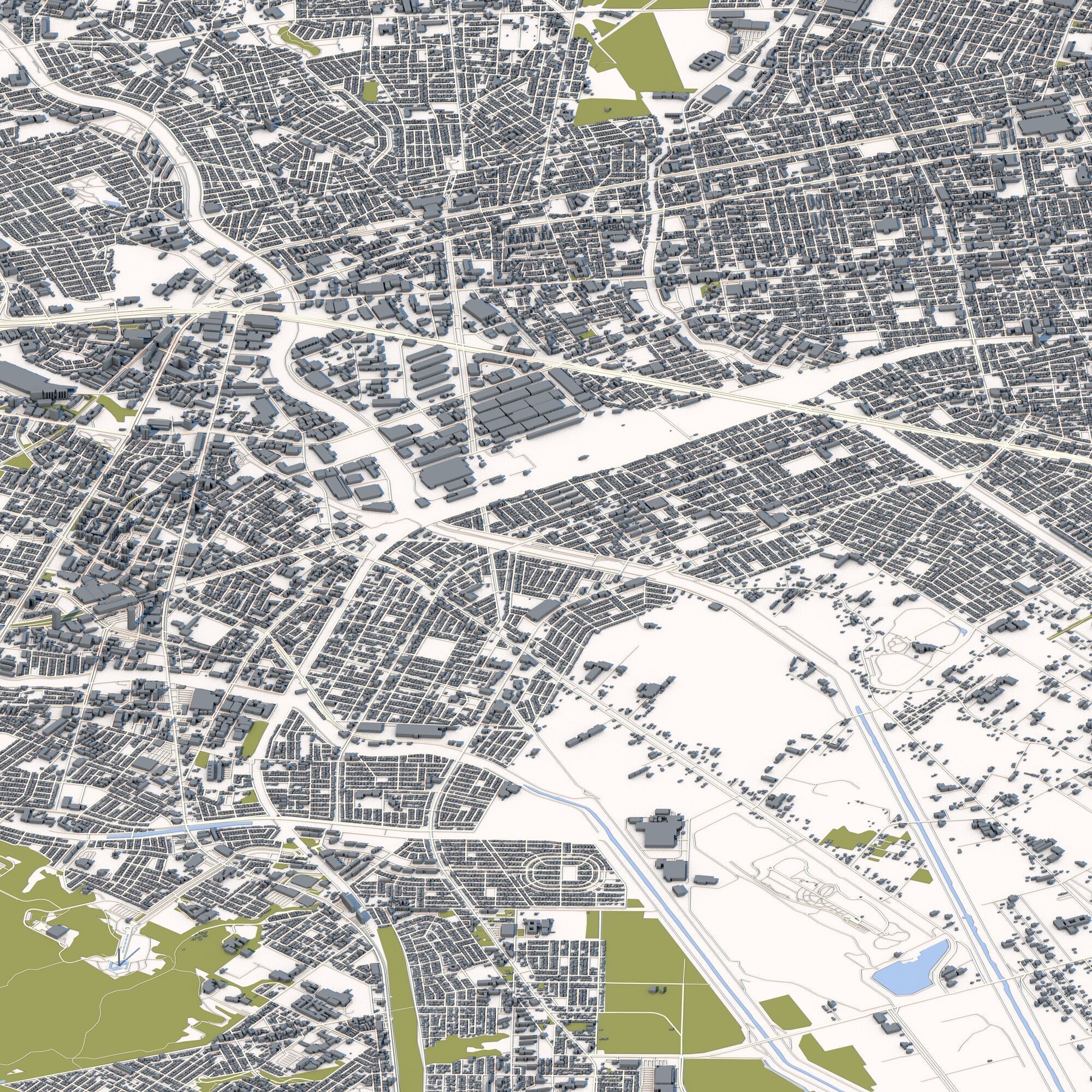 Sapporo City in Hokkaido Japan 3D model_4