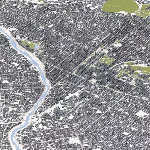 Sapporo City in Hokkaido Japan 3D model