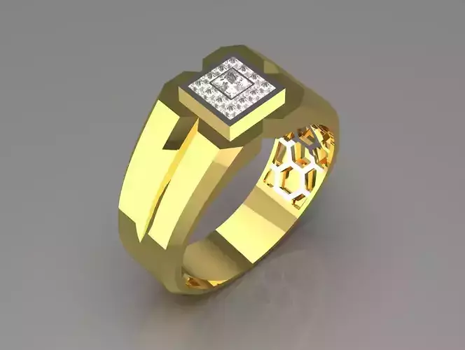 man diamond gold ring mr0151