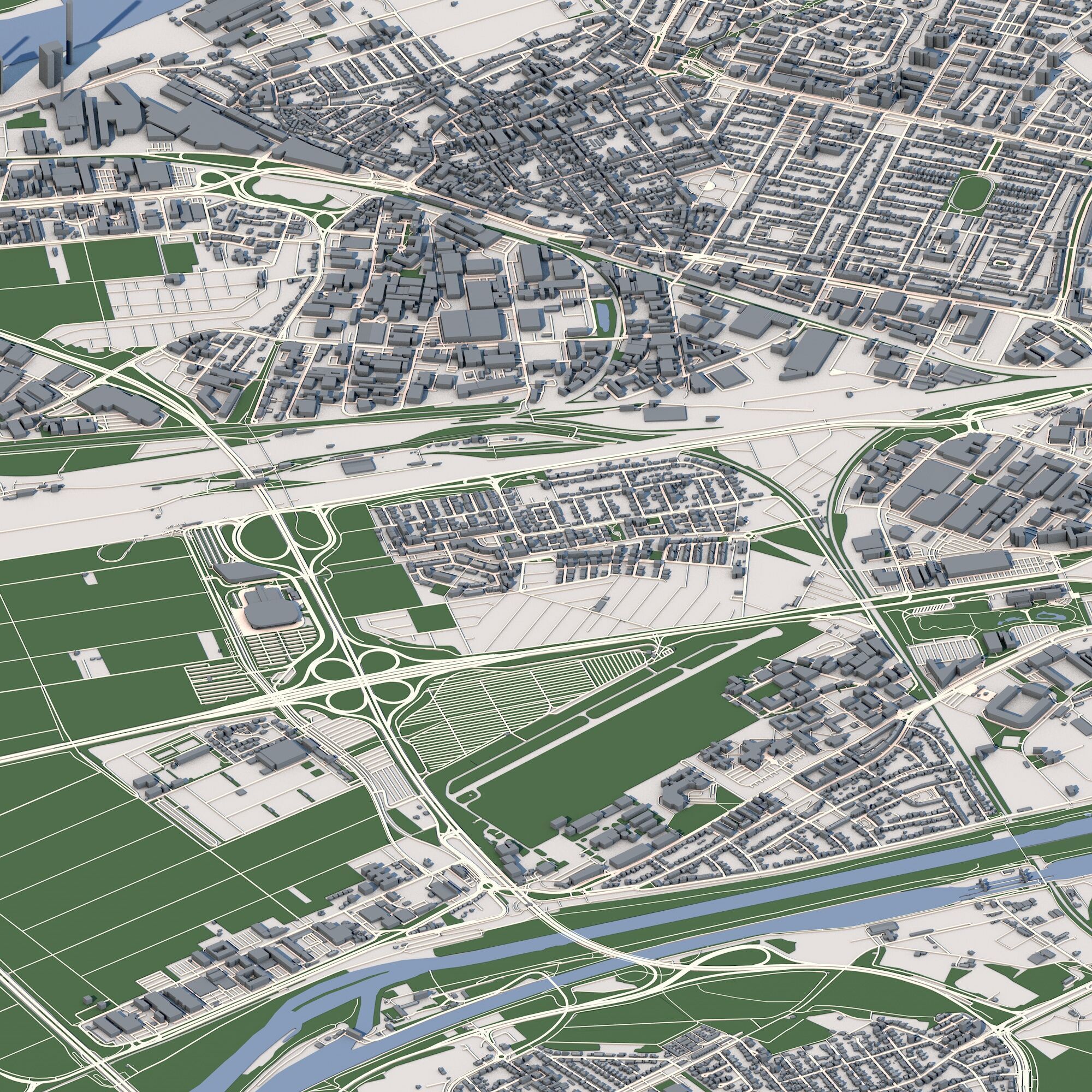 Mannheim City Germany 3D model_5