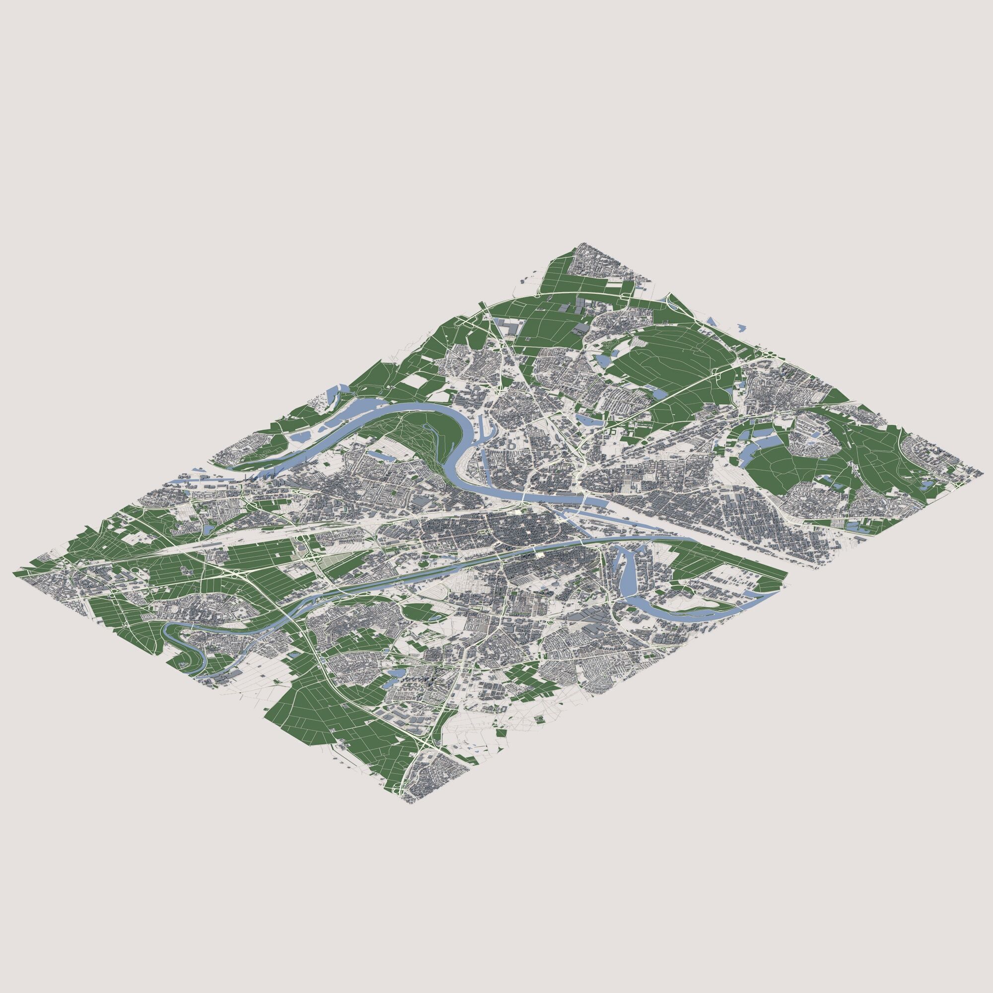 Mannheim City Germany 3D model_1