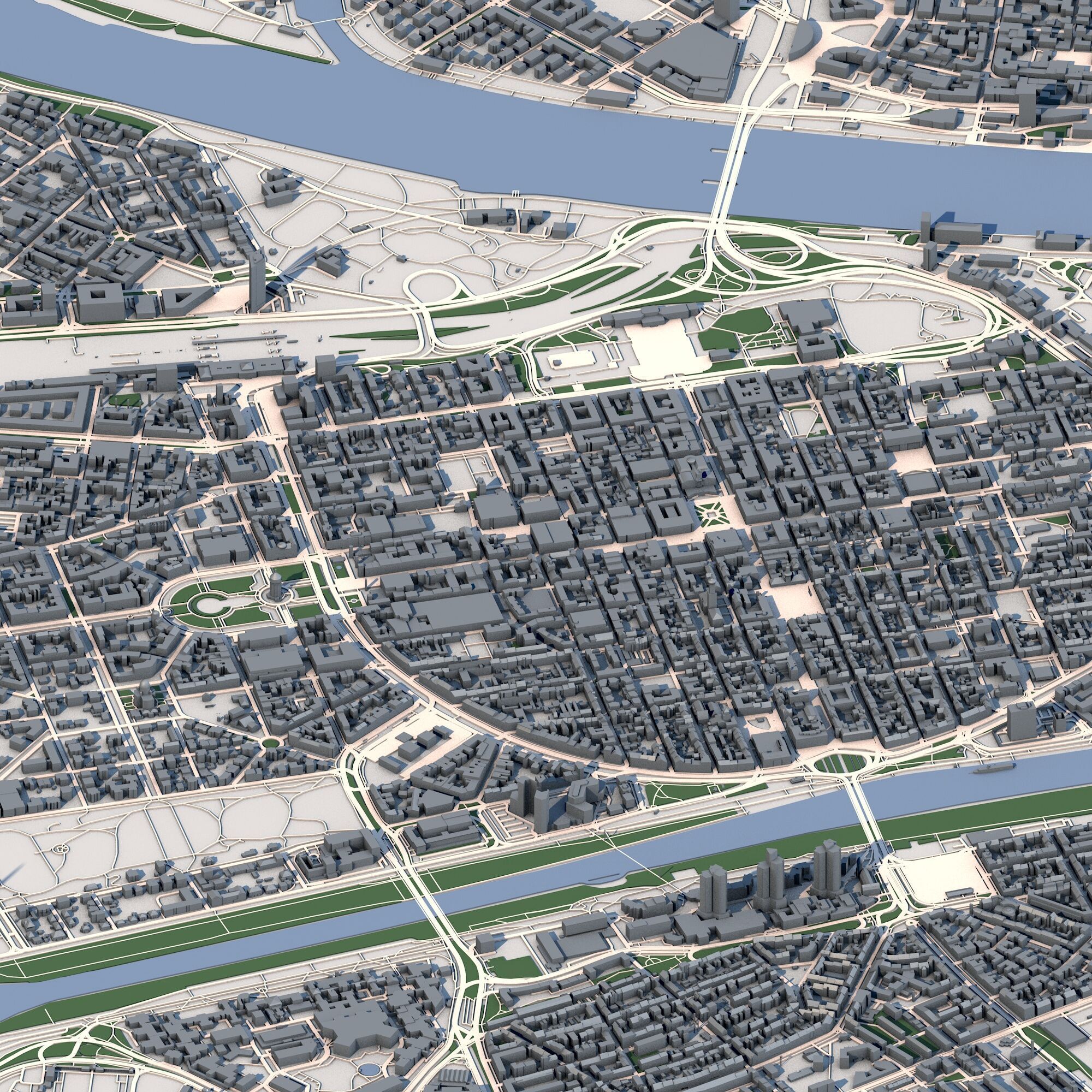 Mannheim City Germany 3D model_7