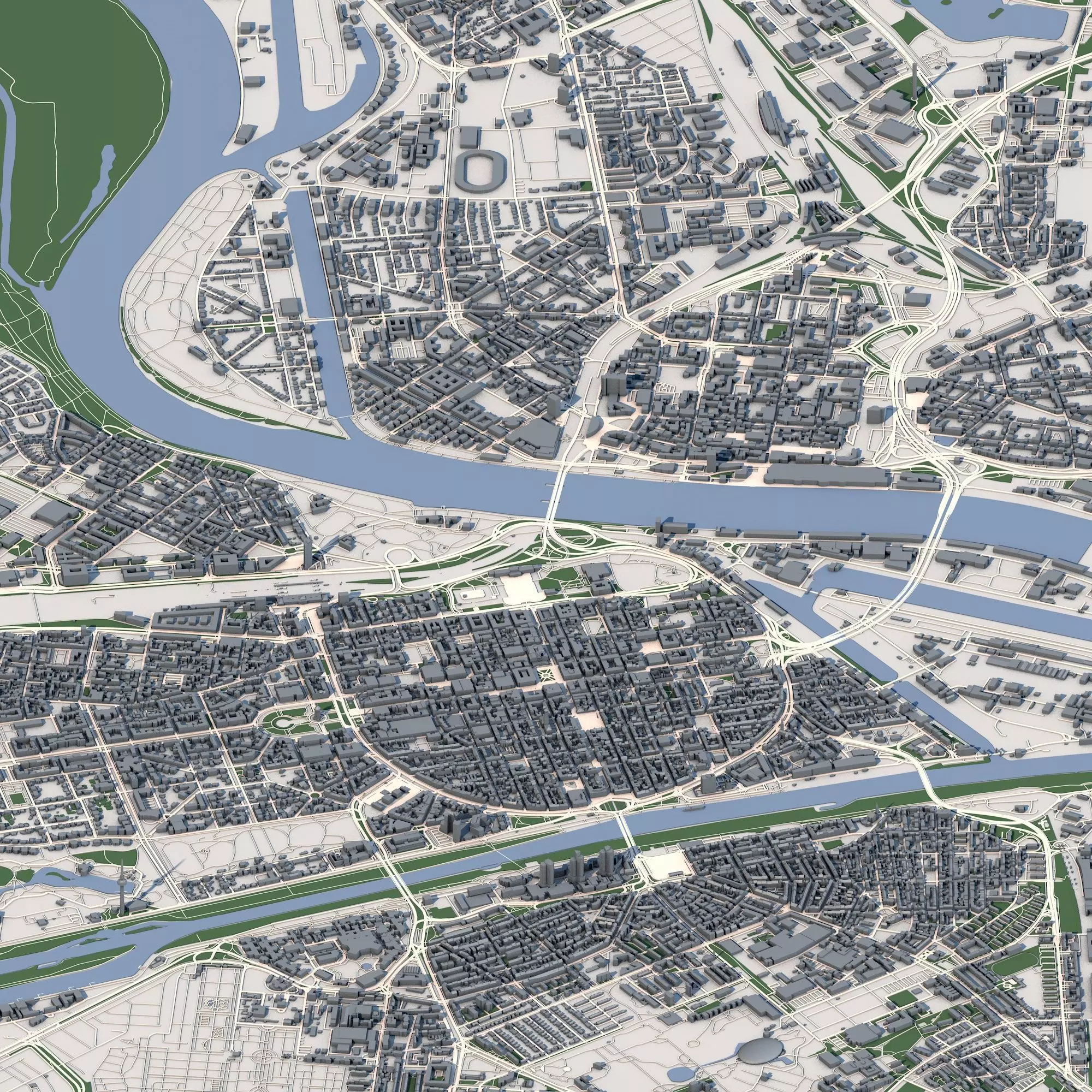 Mannheim City Germany 3D model_0