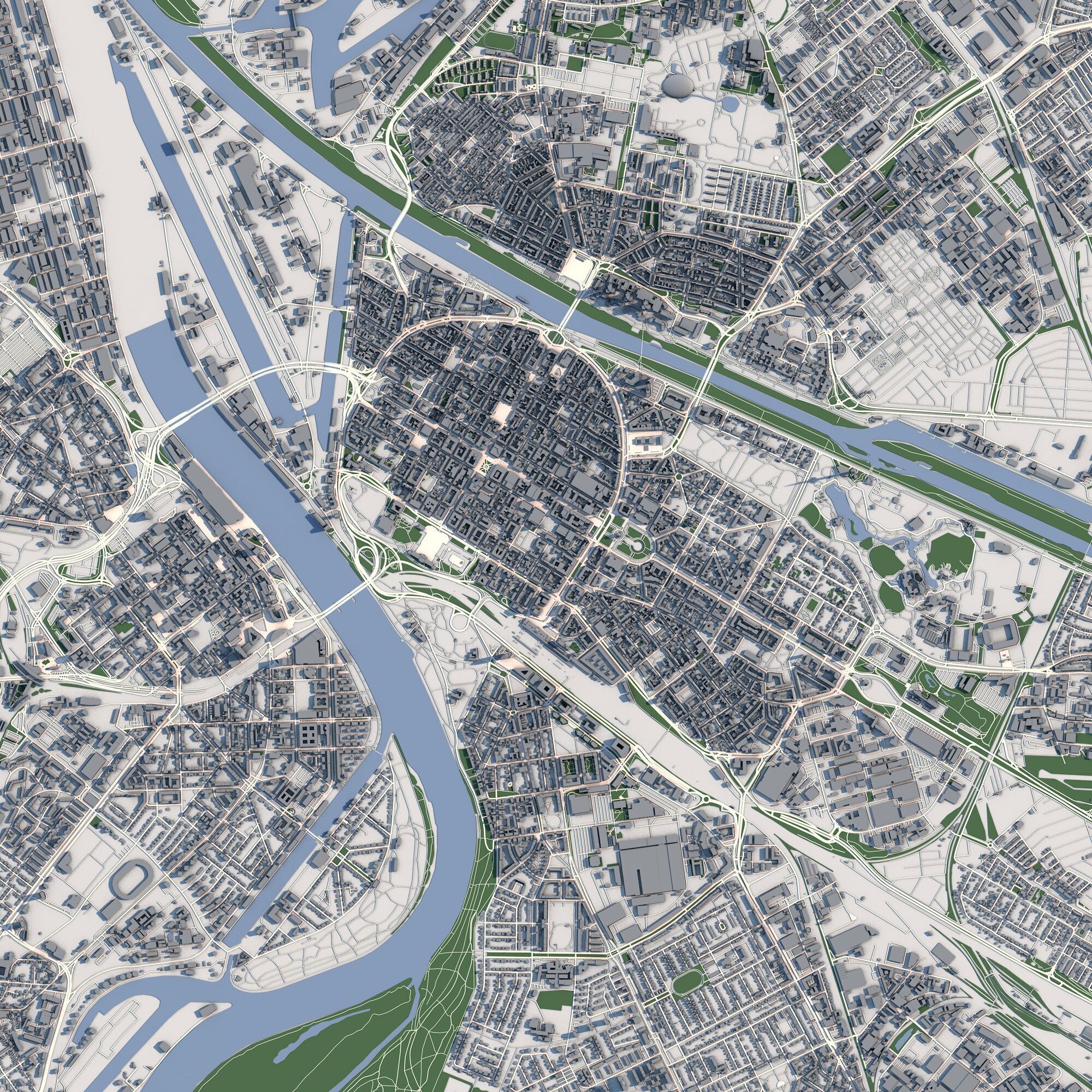Mannheim City Germany 3D model_3