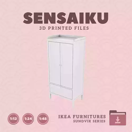 SUNDVIK Wardrobe for Miniature Dollhouse - IKEA - 3D Print