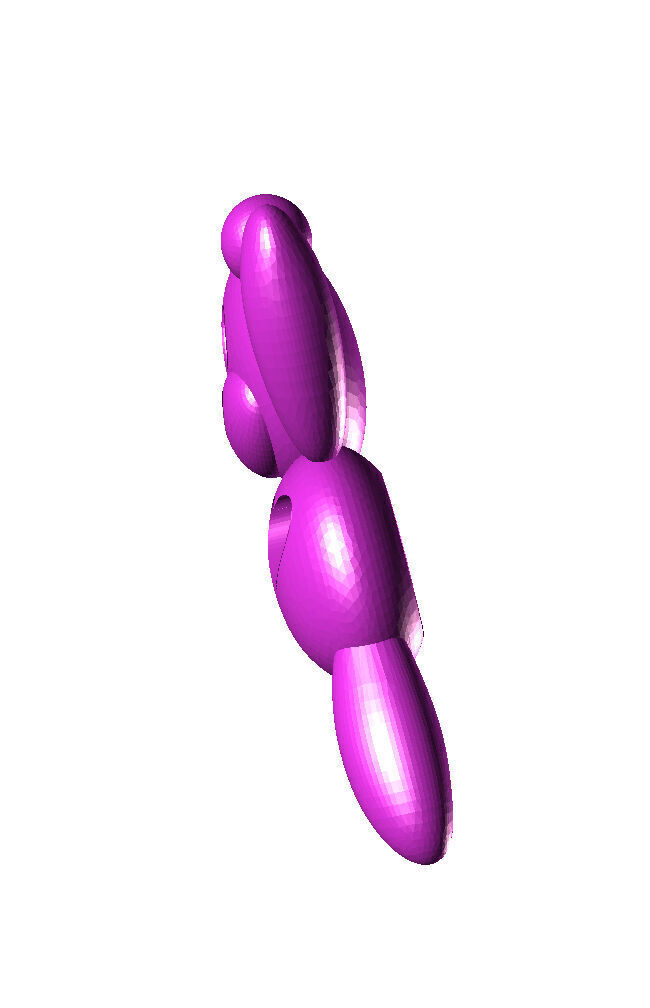 Teddy bear pendant  3D print model_3