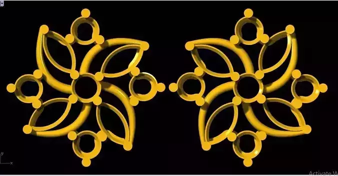 stud earrings 3dm file