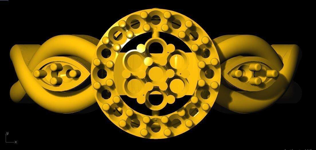 cluster ring 3dm file 3D print model_1