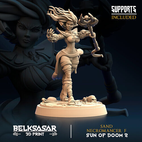 Sand Necromancer F Nude 3D print model