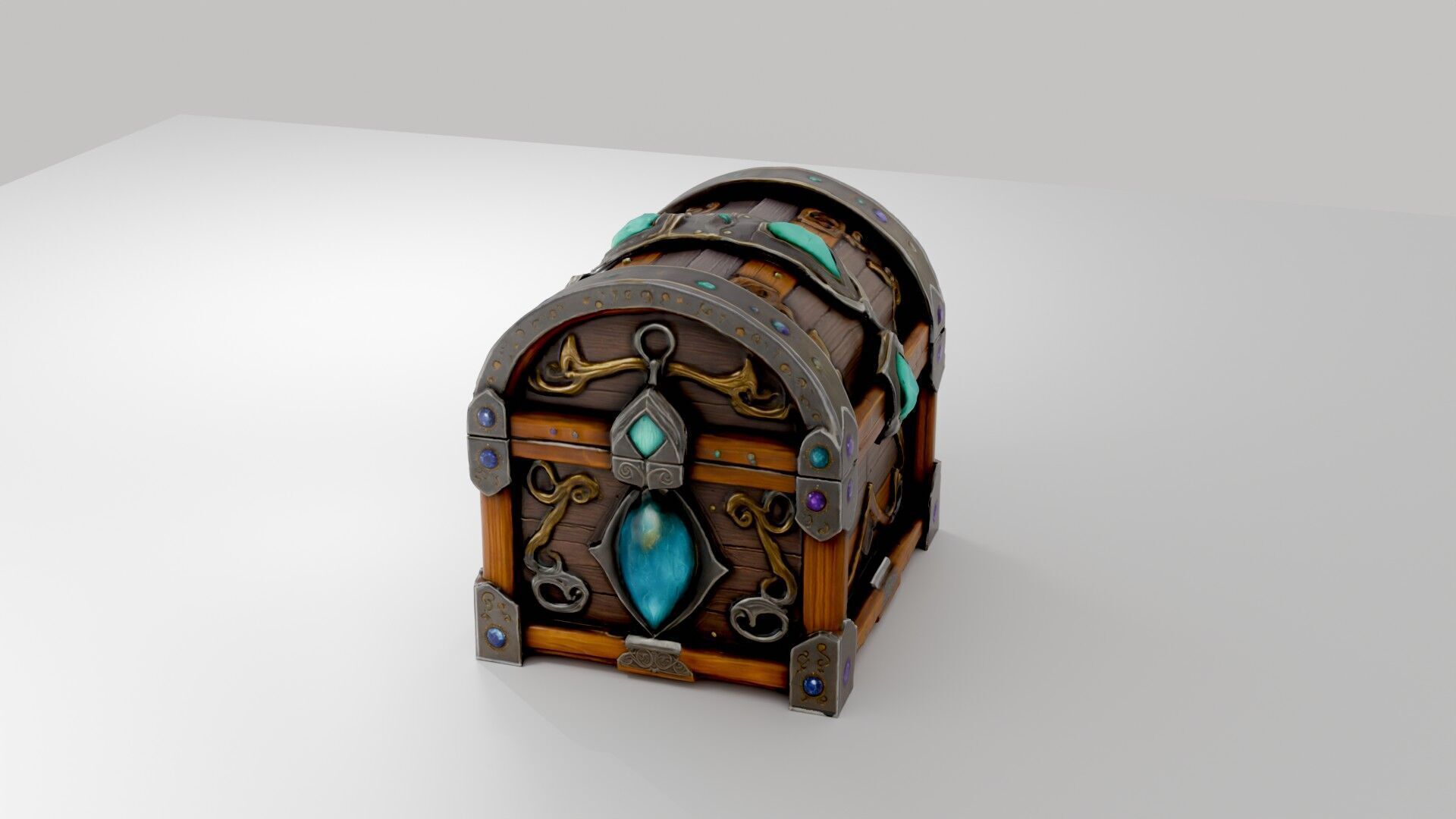 Fantasy Treasure Chest  3D model_3