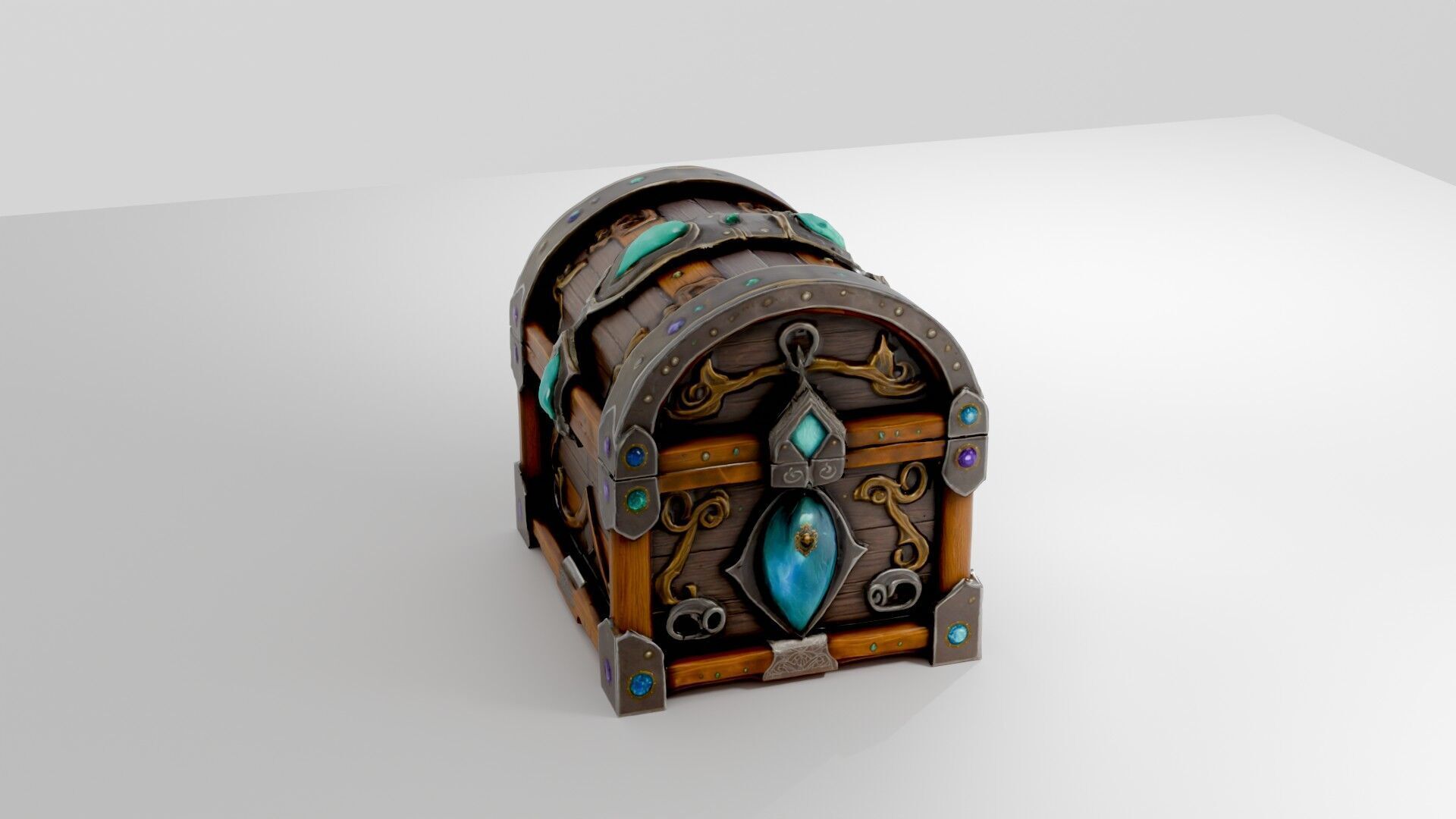 Fantasy Treasure Chest  3D model_2