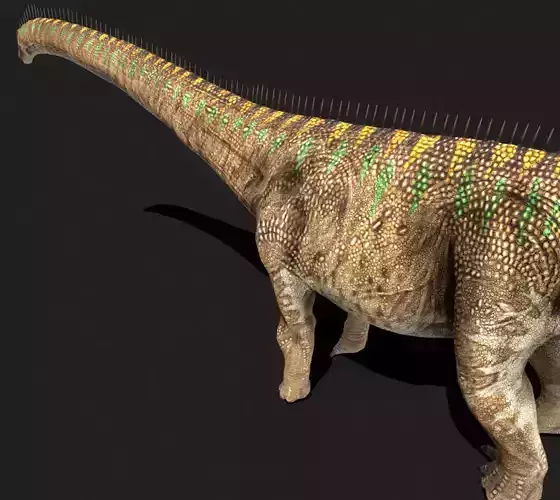 Diplodocus The Whip-Tailed Titan of the Jurassic Low-poly 3D model