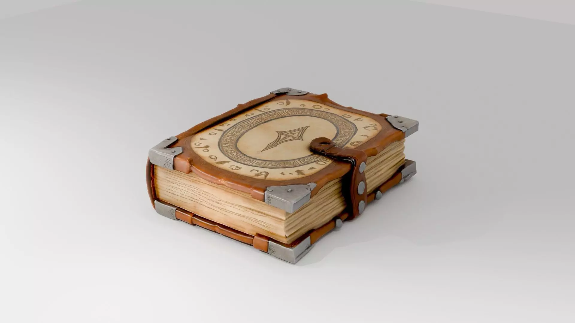 3D Fantasy Spell Book Model 3D model_0