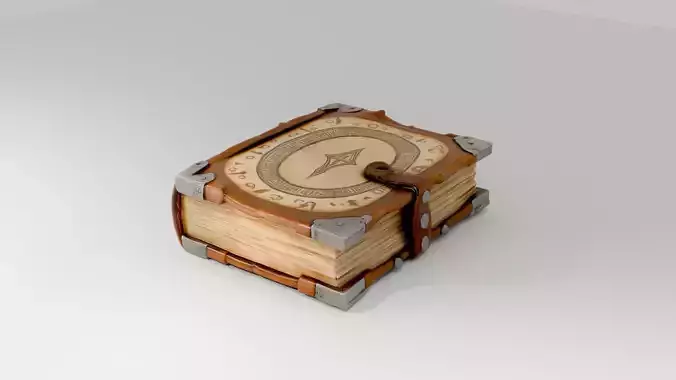 3D Fantasy Spell Book Model
