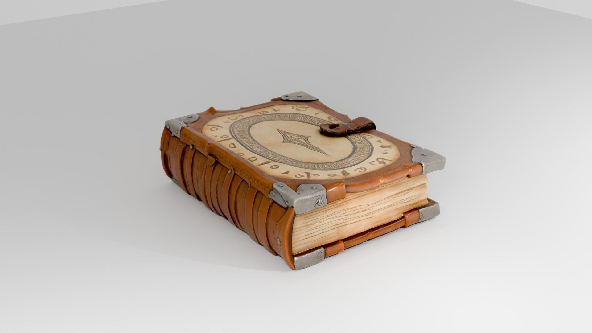 3D Fantasy Spell Book Model 3D model_1