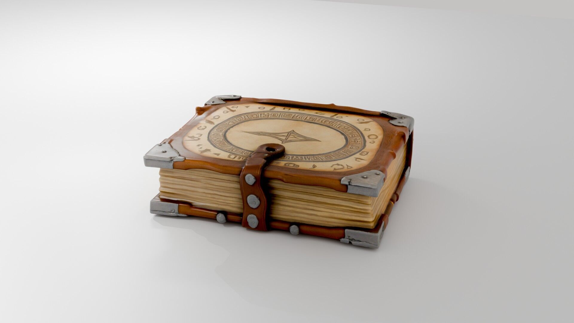 3D Fantasy Spell Book Model 3D model_2