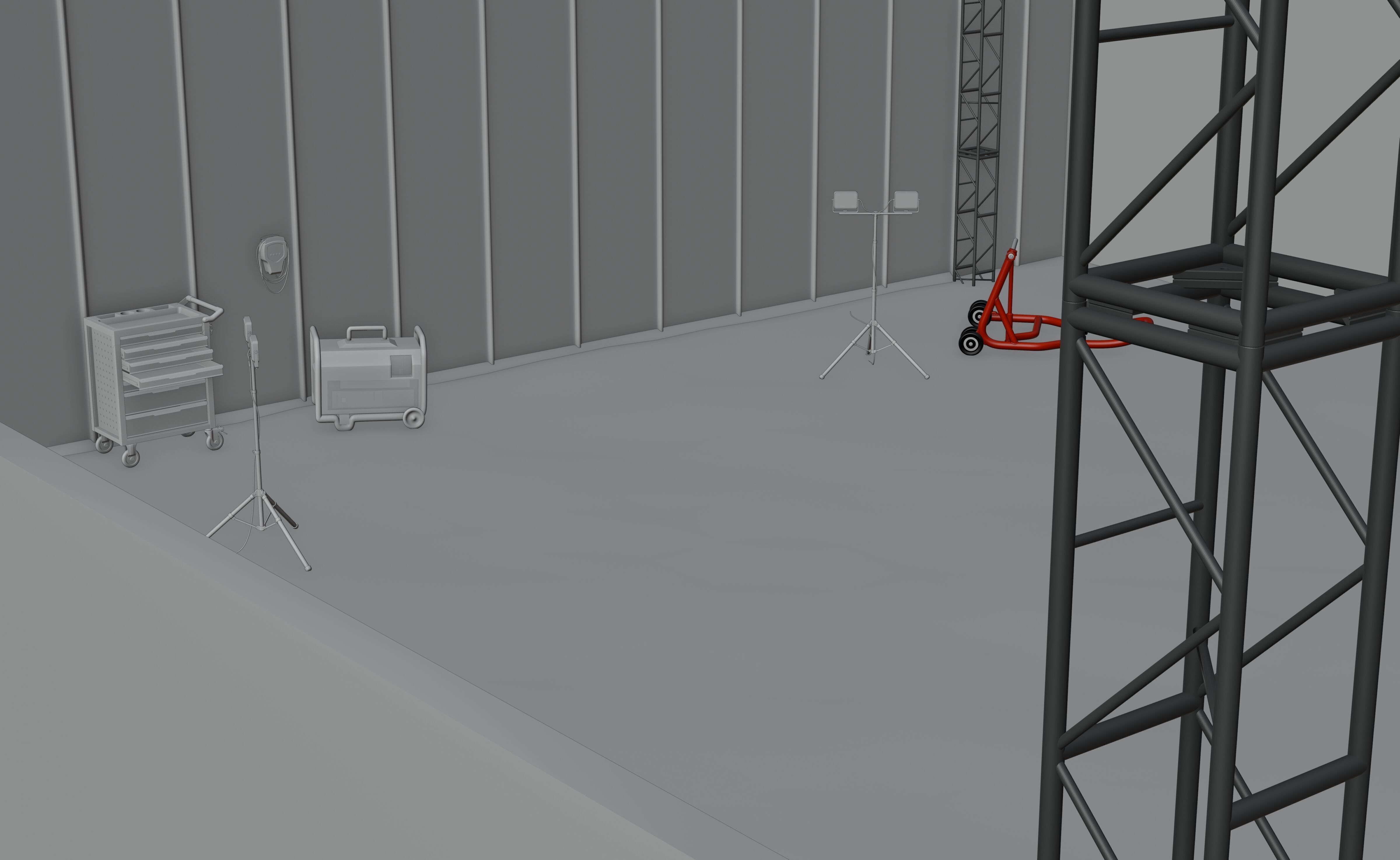 Warehouse Automotive Blender 3D model_10
