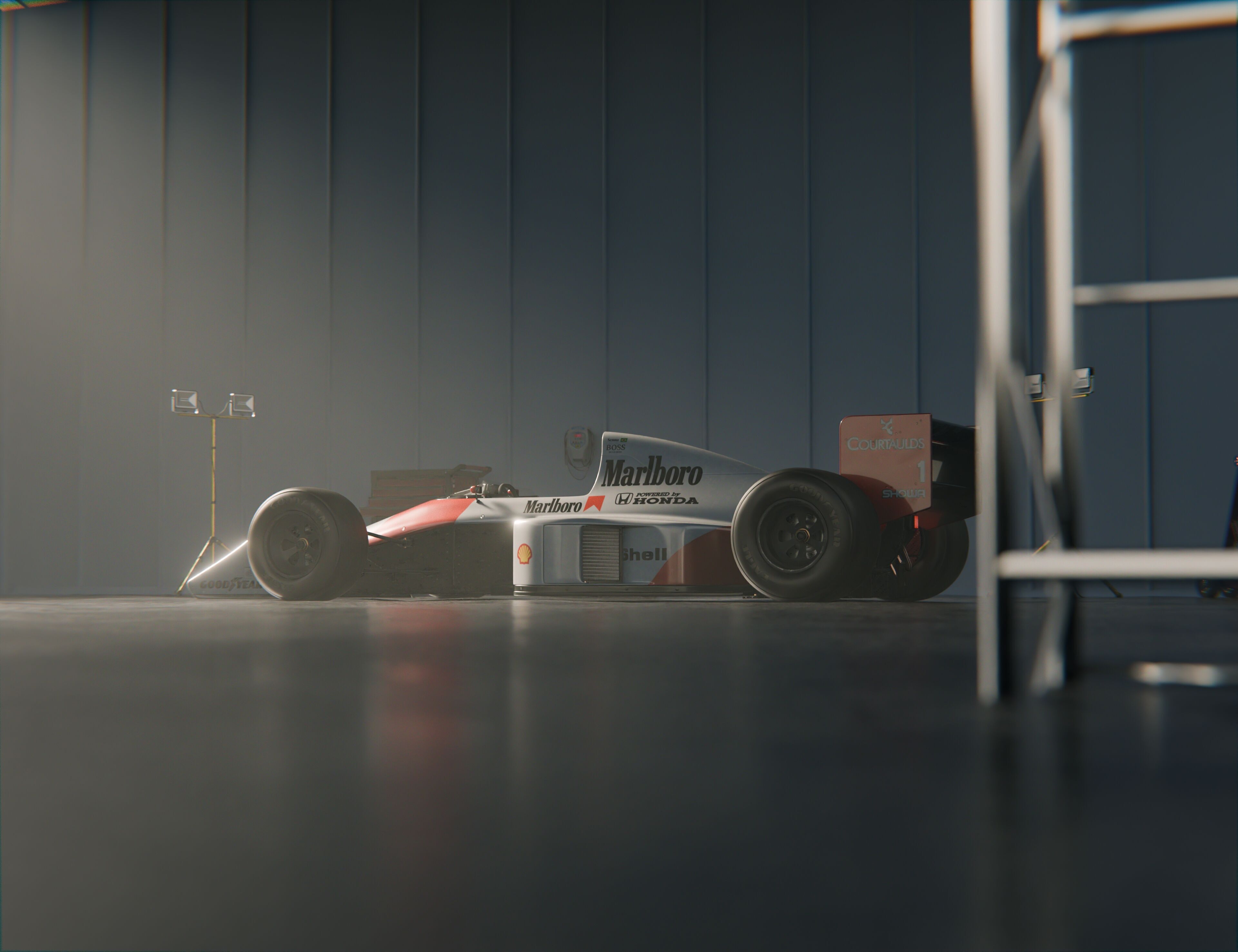 Warehouse Automotive Blender 3D model_1