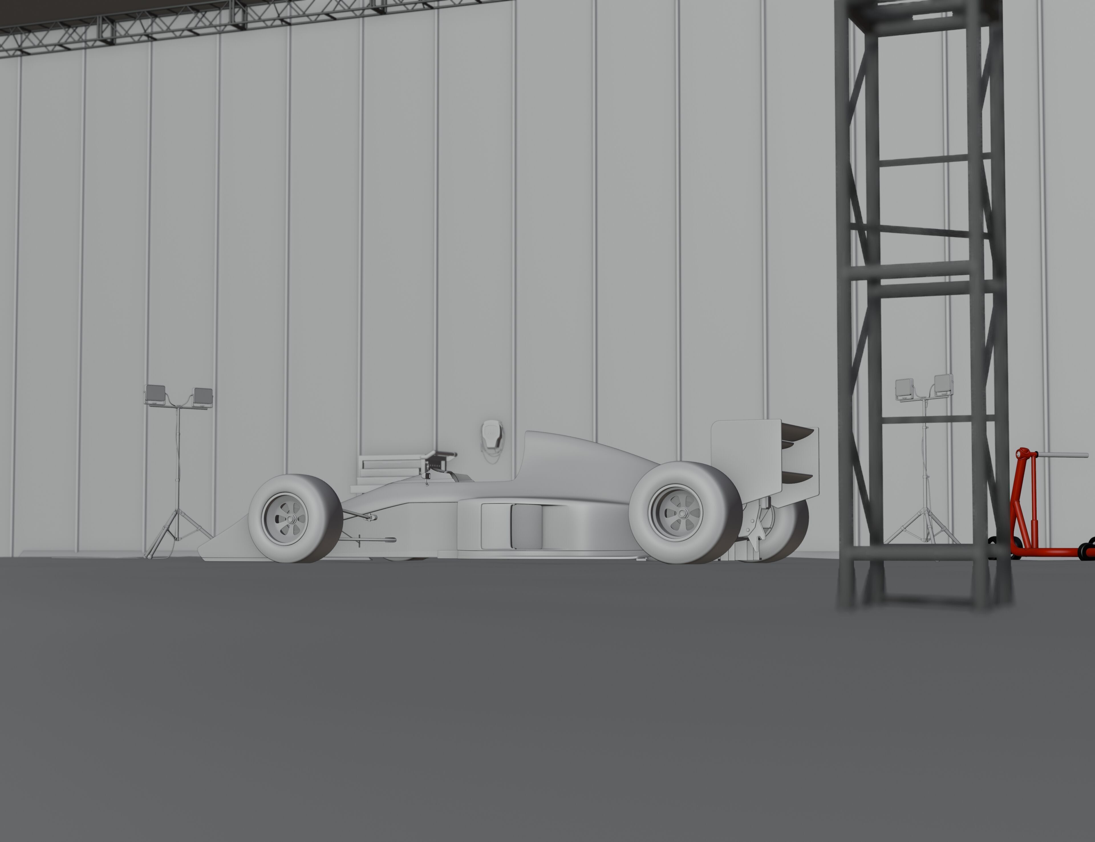 Warehouse Automotive Blender 3D model_4