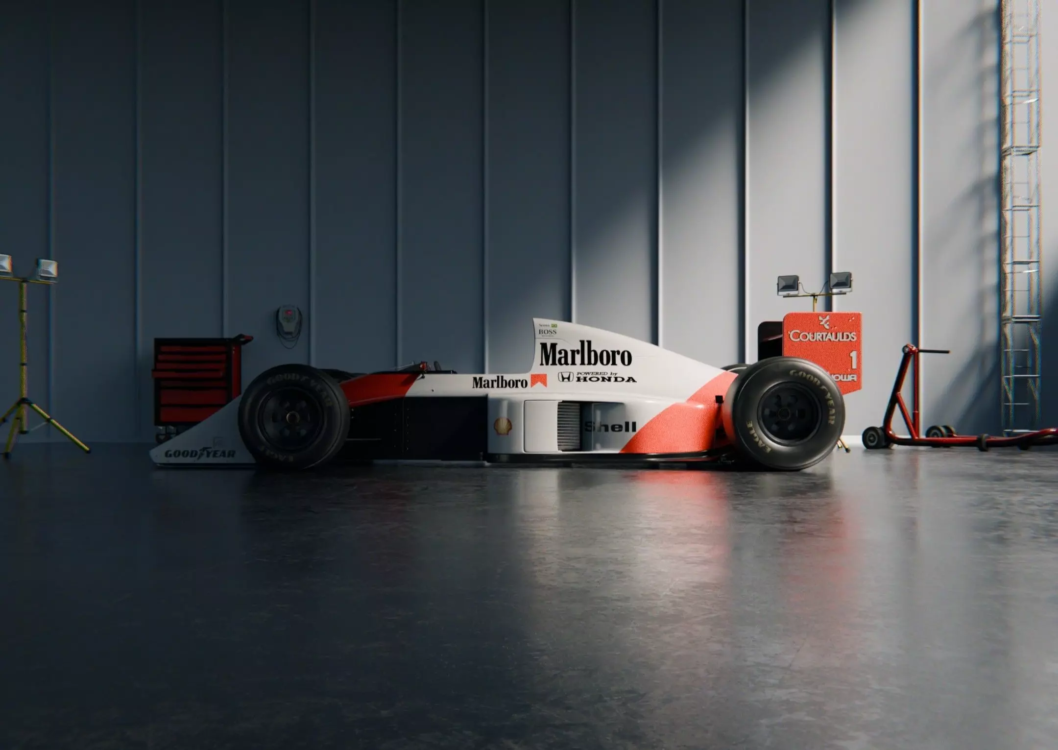 Warehouse Automotive Blender 3D model_0