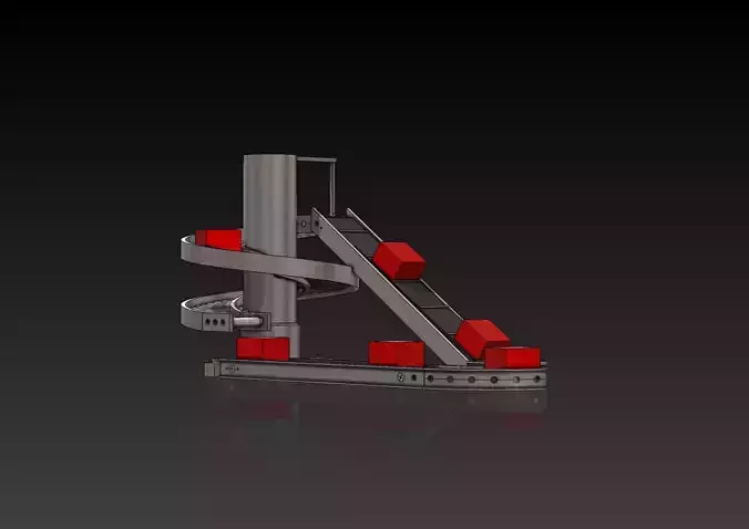 Innovative 3D Spiral Conveyor System 3D print model