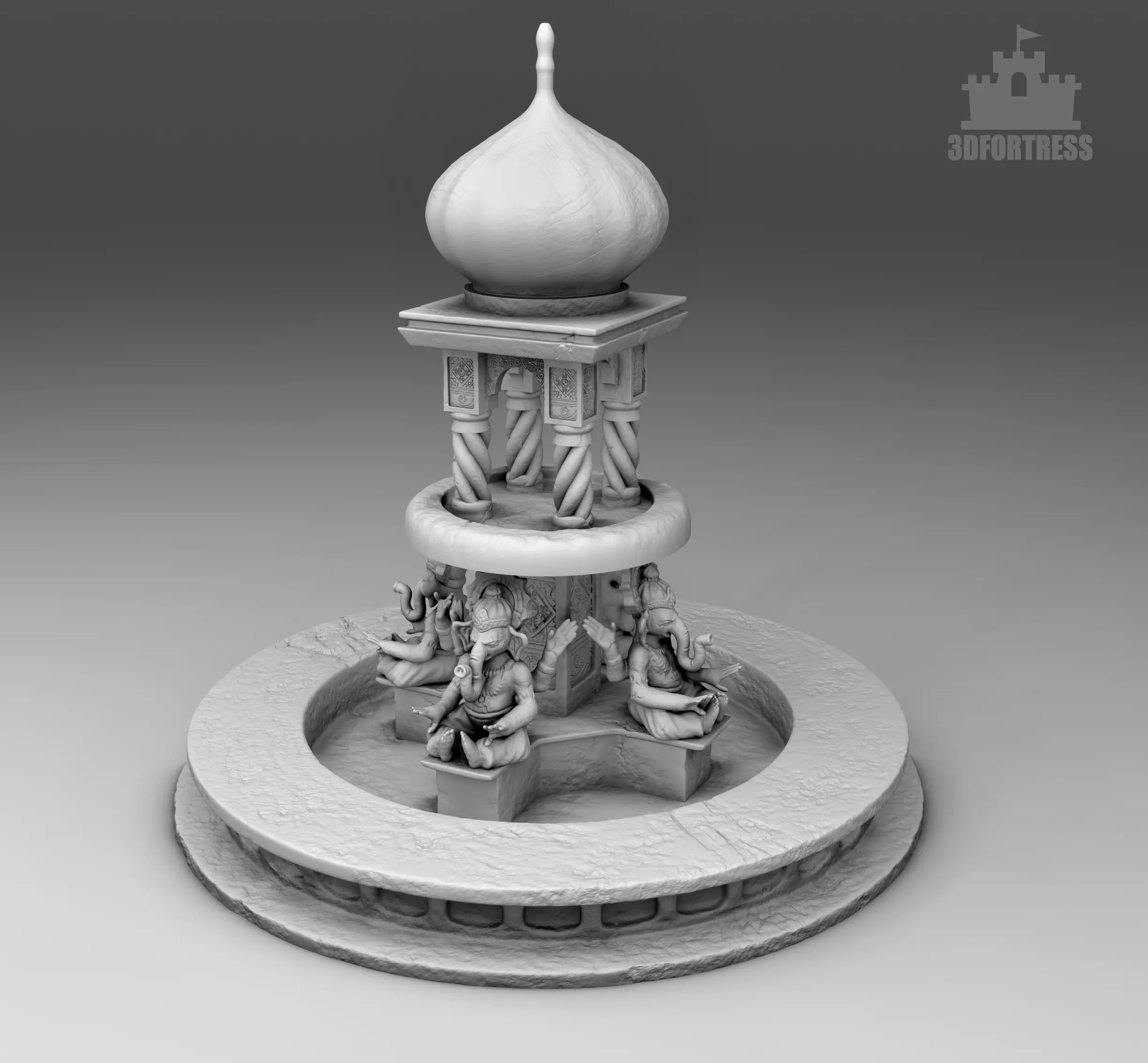Fountain 3D print model_0