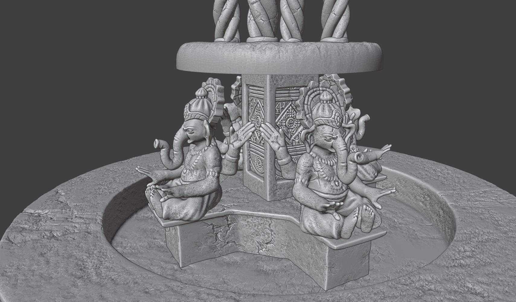 Fountain 3D print model_3
