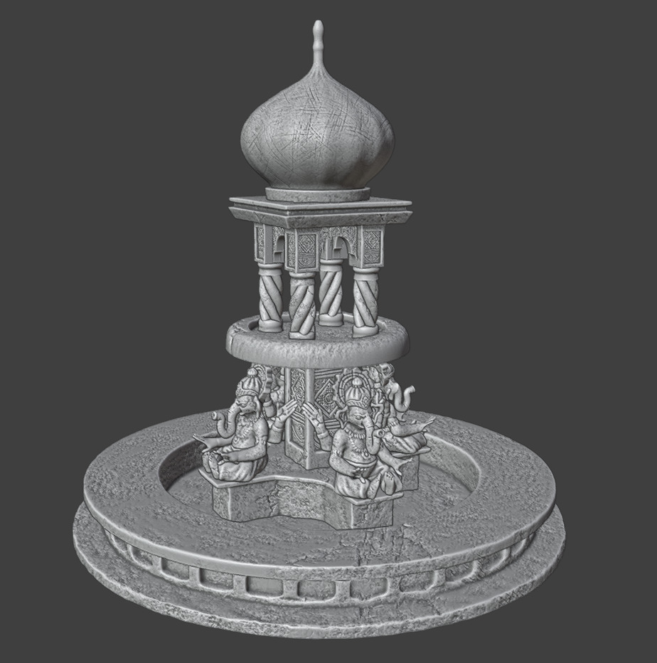Fountain 3D print model_14
