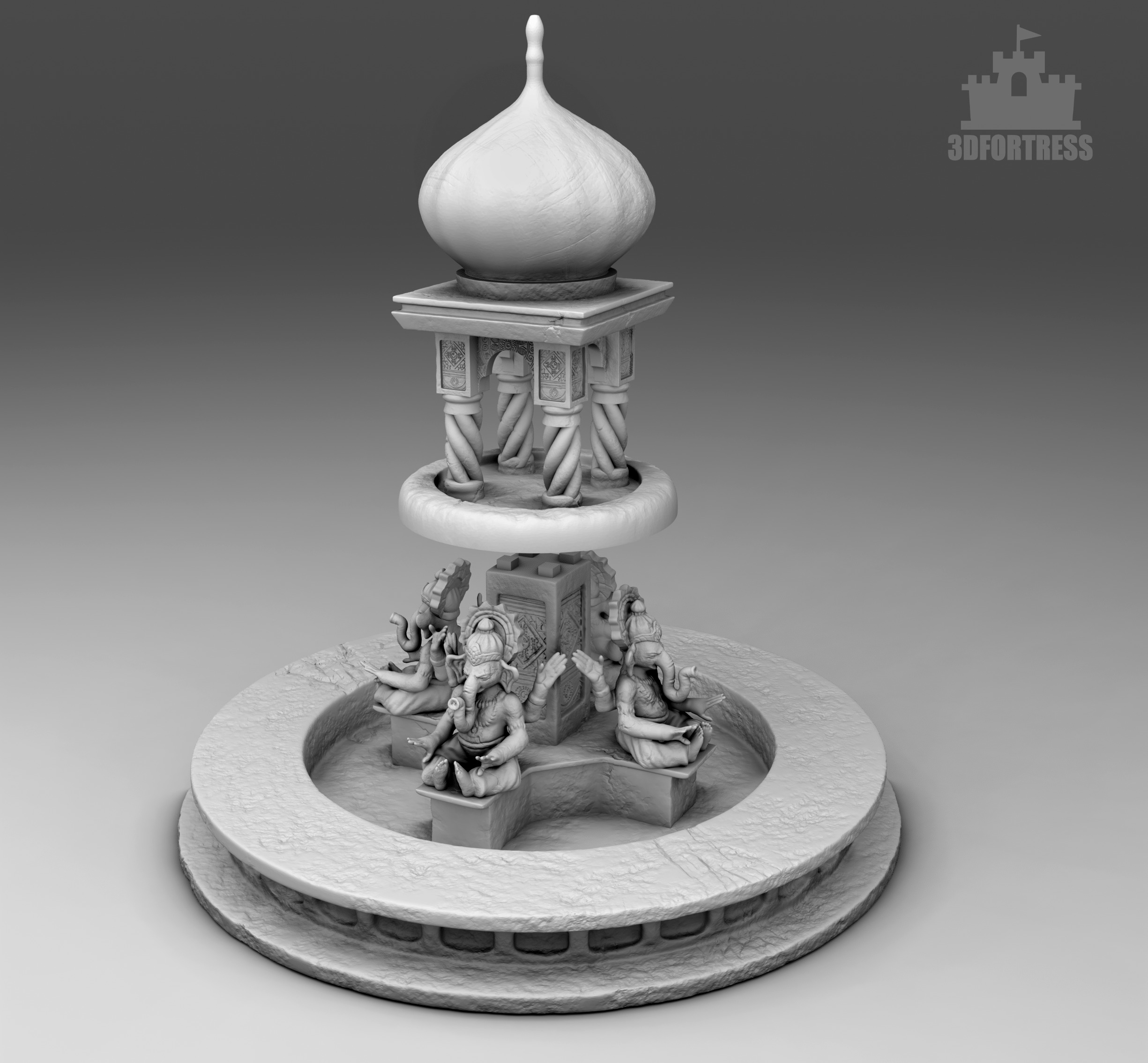Fountain 3D print model_2