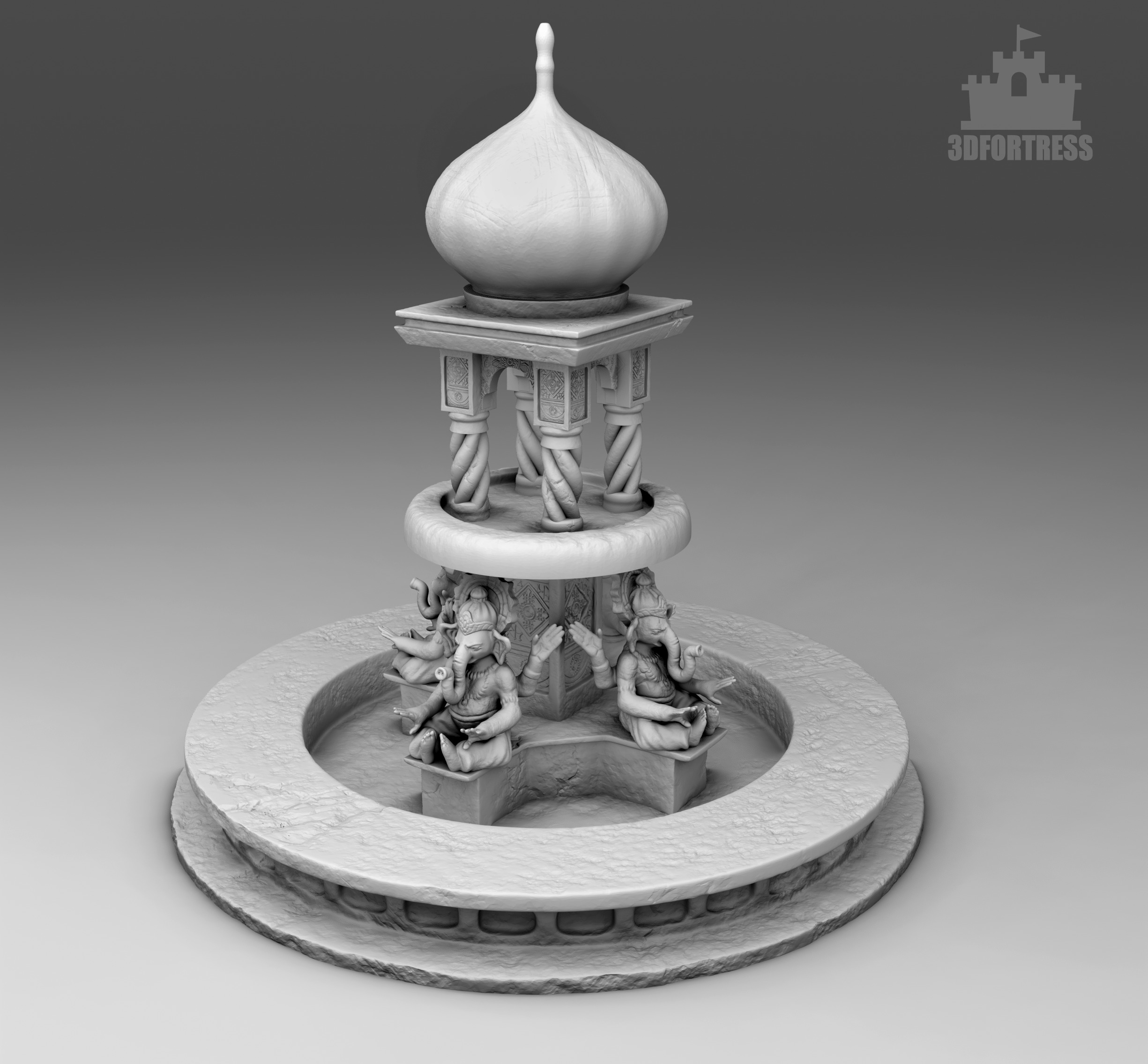 Fountain 3D print model_1