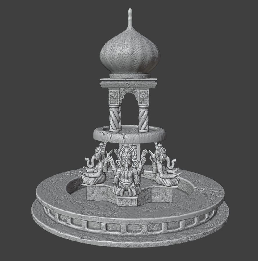 Fountain 3D print model_4